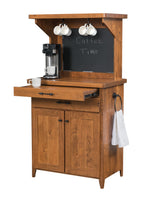 Barista Brown - Amish Hardwood Coffee Bar Cabinet