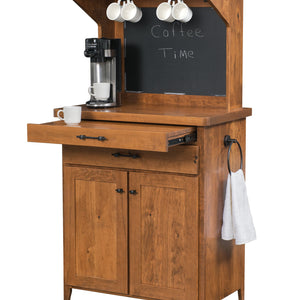 Barista Brown - Amish Hardwood Coffee Bar Cabinet