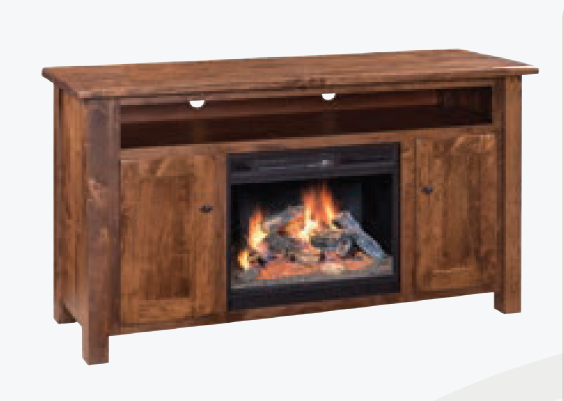 Barn Floor- Amish Handcrafted Fireplace TV Stand