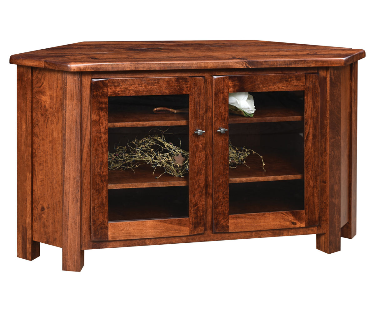 The Wood Reserve Barn Floor Corner TV Stand