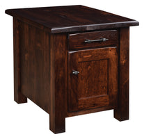 Barn Floor - Amish Handcrafted End Table Closed