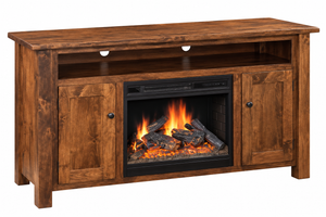 Barn Floor - Amish Handcrafted Fireplace TV Stand