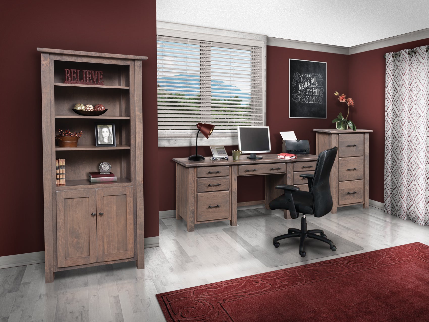 Single pedestal desk with filing drawer discount