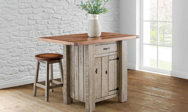 Barnwood - Reclaimed Barnwood Single Door Kitchen Island