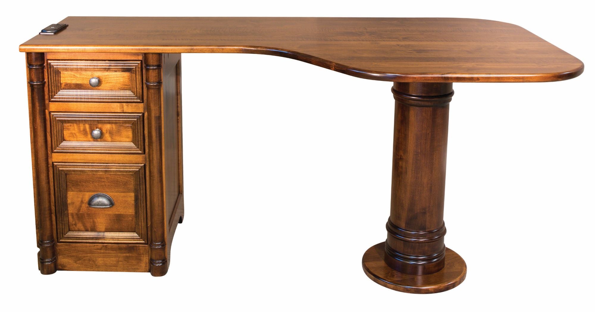 Belmont- Amish Hardwood Pedestal Desk