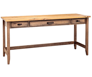 Belmont - Amish Hardwood Desk Table With Three Drawers