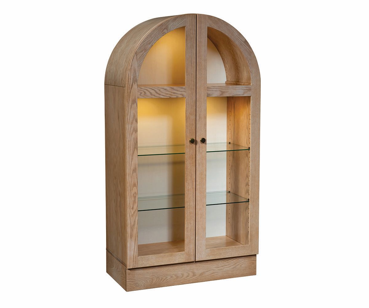 Bentley- Amish Handcrafted Display Cabinet With Glass Door