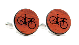 Bicycle Cufflinks - Padauk