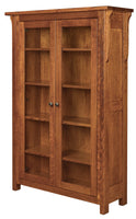 Boston - Amish Handcrafted Bookcase with Glass Doors
