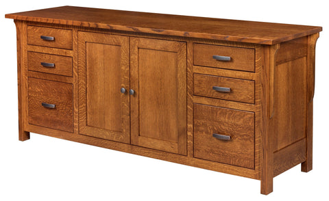 Boston - Amish Handcrafted Credenza With File Drawer