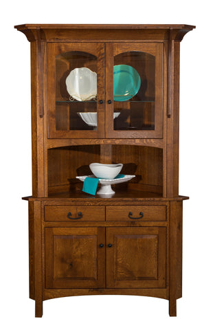 Breckenridge- Amish Handcrafted Corner Hutch