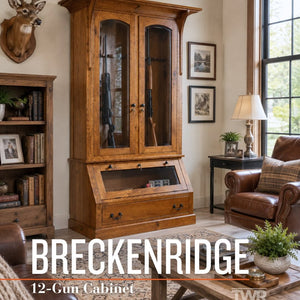 Breckenridge - Amish Handcrafted Gun Cabinet - 12 Gun Capacity