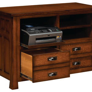 Bridgefort Mission - Amish Hardwood Lateral File Cabinet Combination