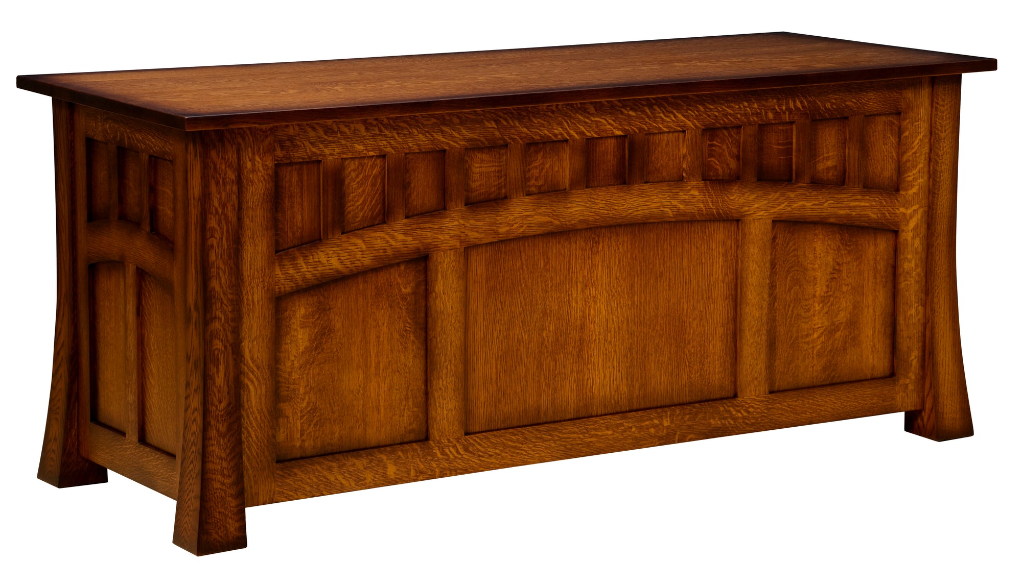 Bridgefort Mission - Amish Hardwood File Desk with Optional Hutch Top