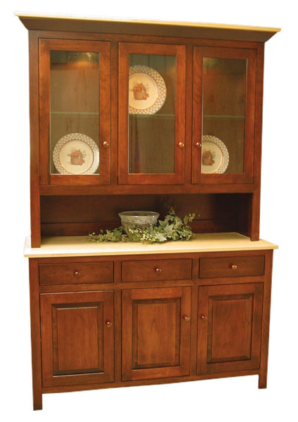 Brookline- Amish Solid Wood 3 Door Dining Hutch