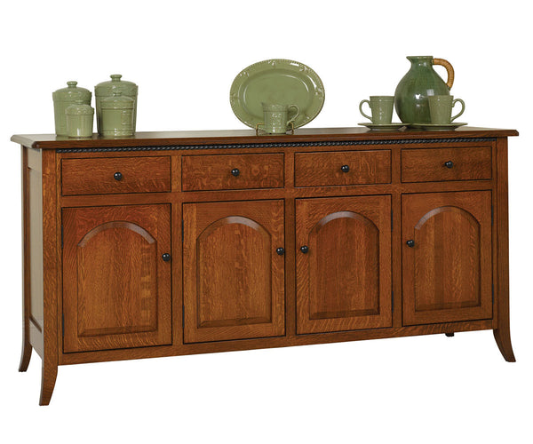 Bunker Hill- Amish Hardwood 4 Door Dining Buffet Cabinet