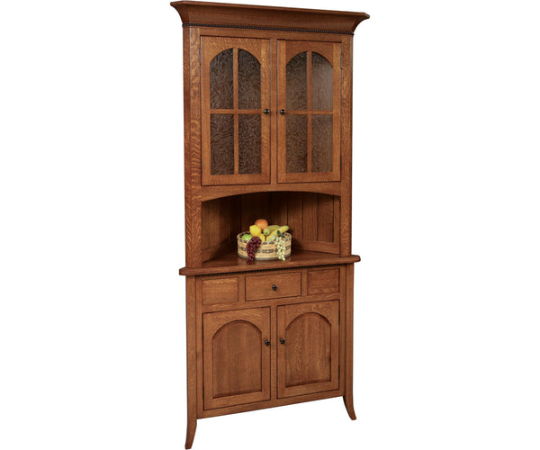 Bunker Hill- Amish Hardwood Corner Dining Hutch