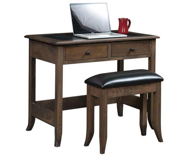 Bunker Hill - Amish Hardwood Writing Desk with Bench