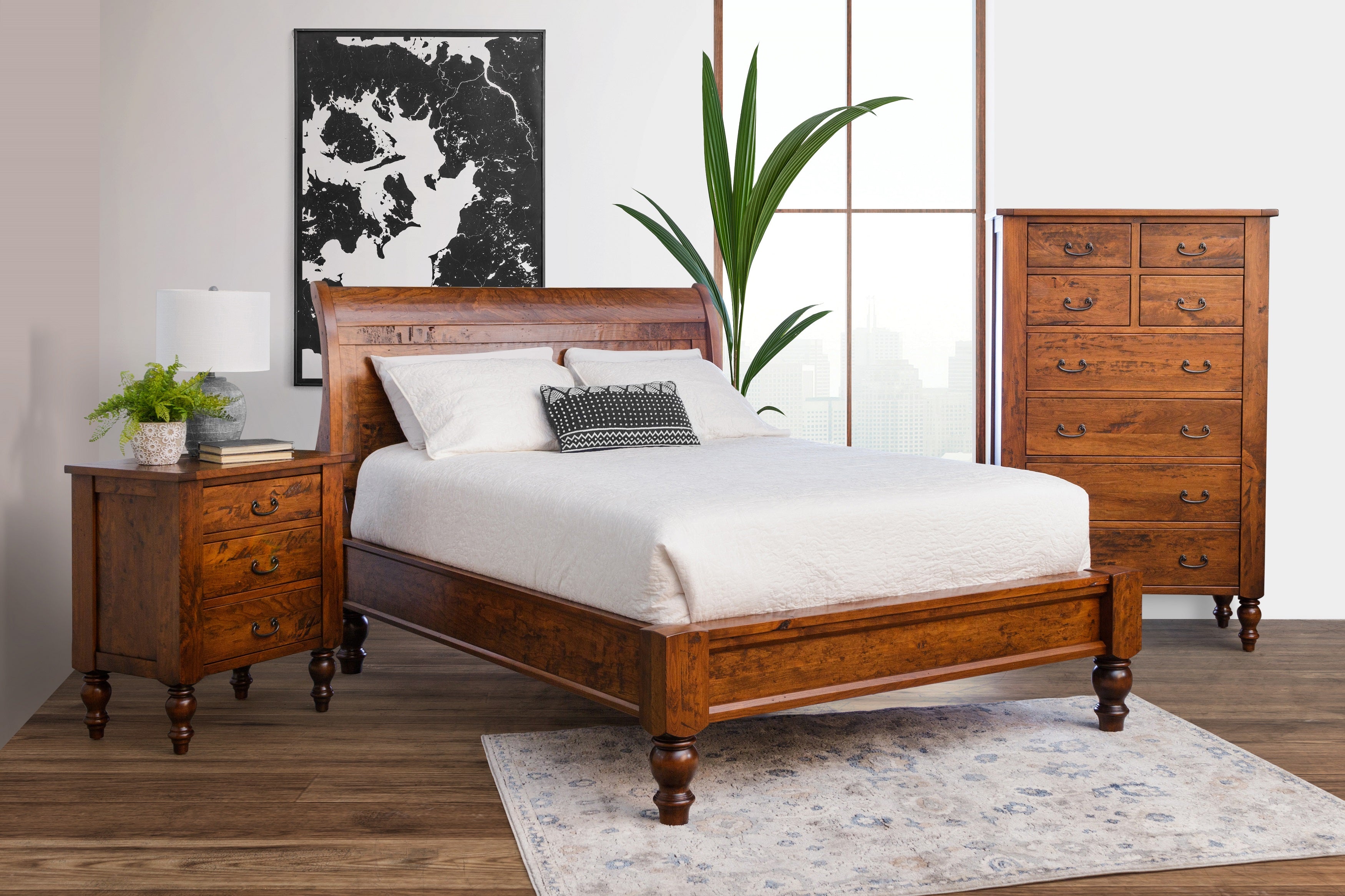 Canyon Creek - Hardwood Amish 64"H Chest of Drawers