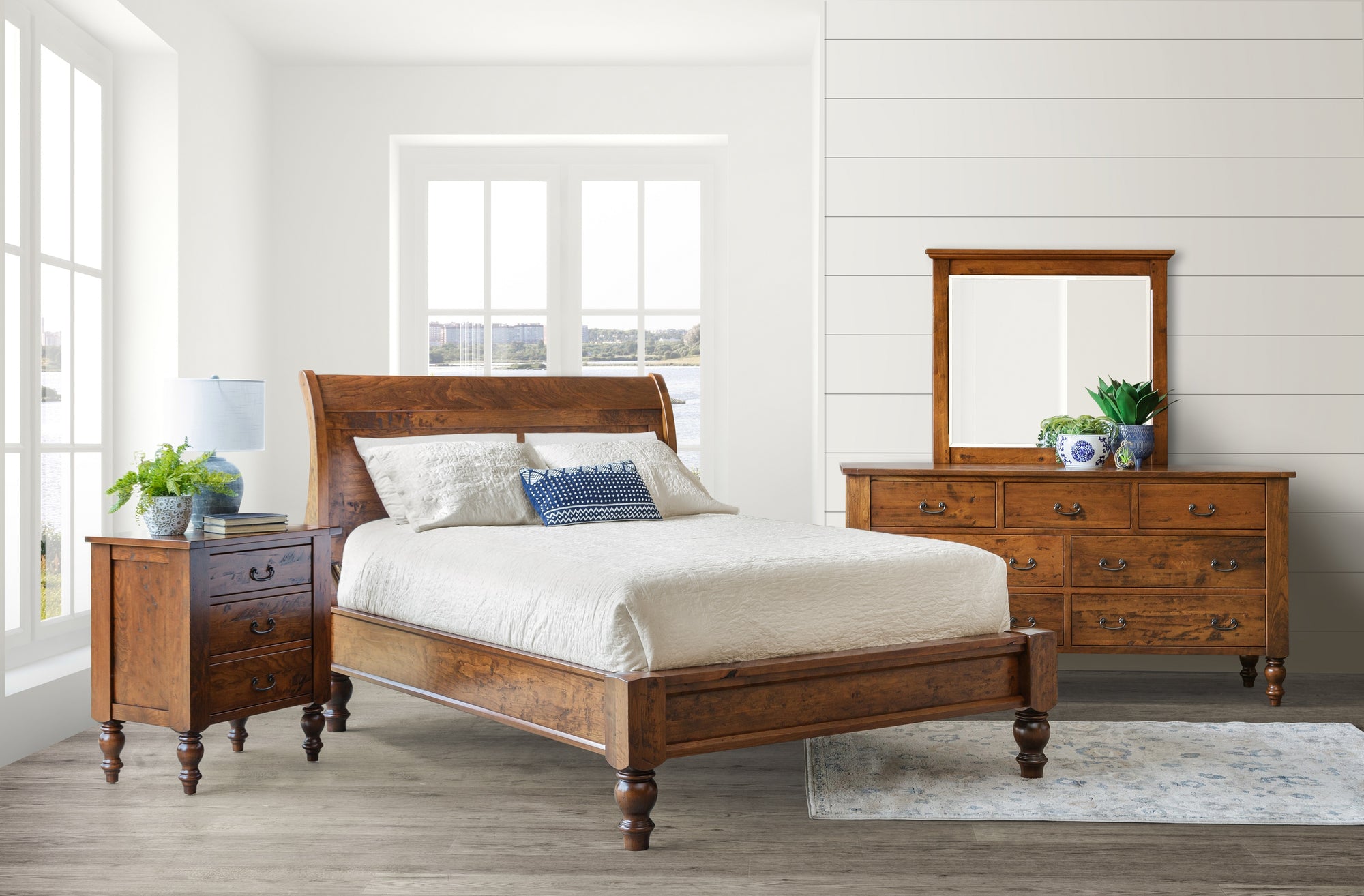 Canyon Creek - Hardwood Amish Triple Dresser with Optional Mirror