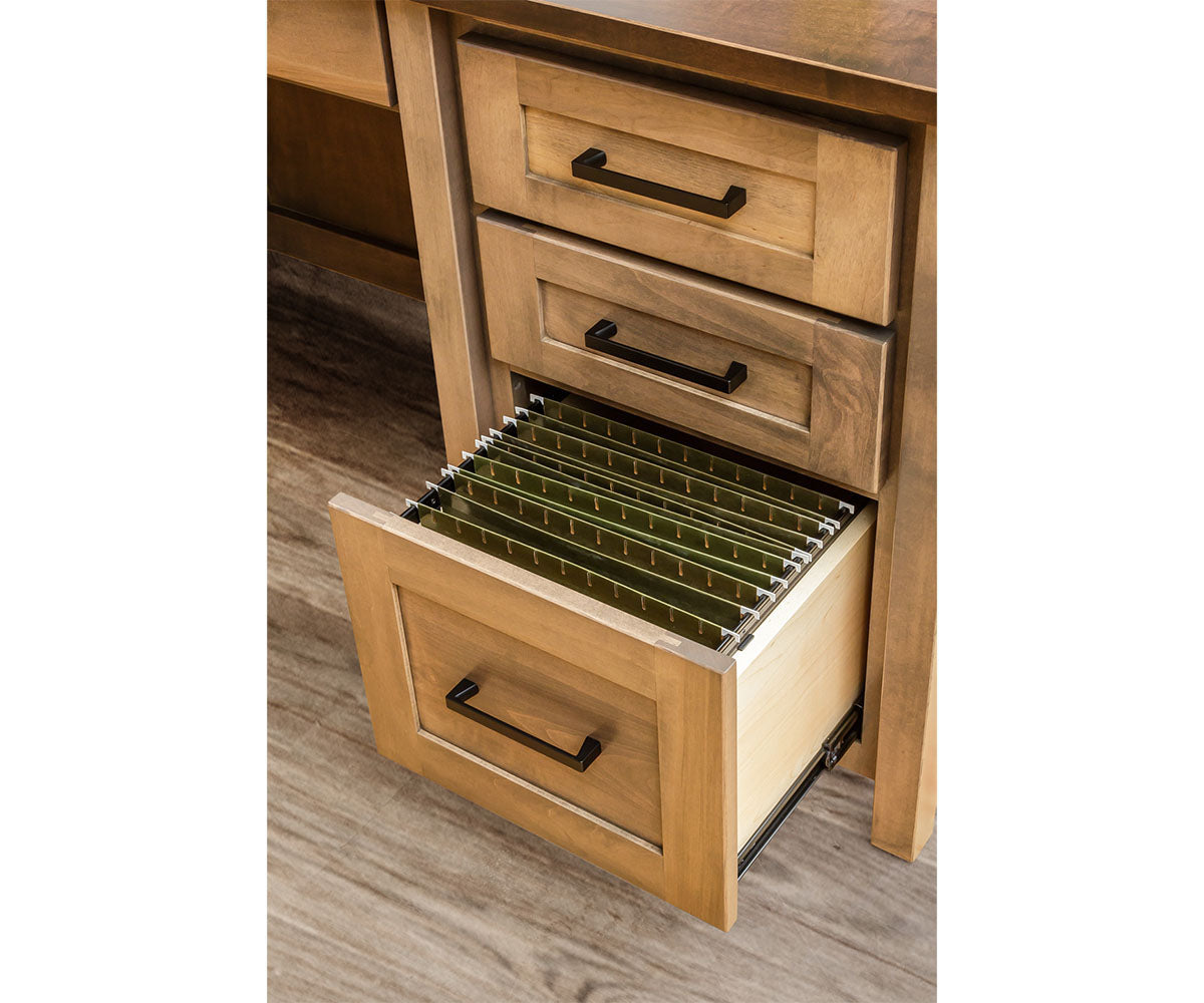 Shelton - Amish Hardwood L-Shaped Desk With Optional Hutch
