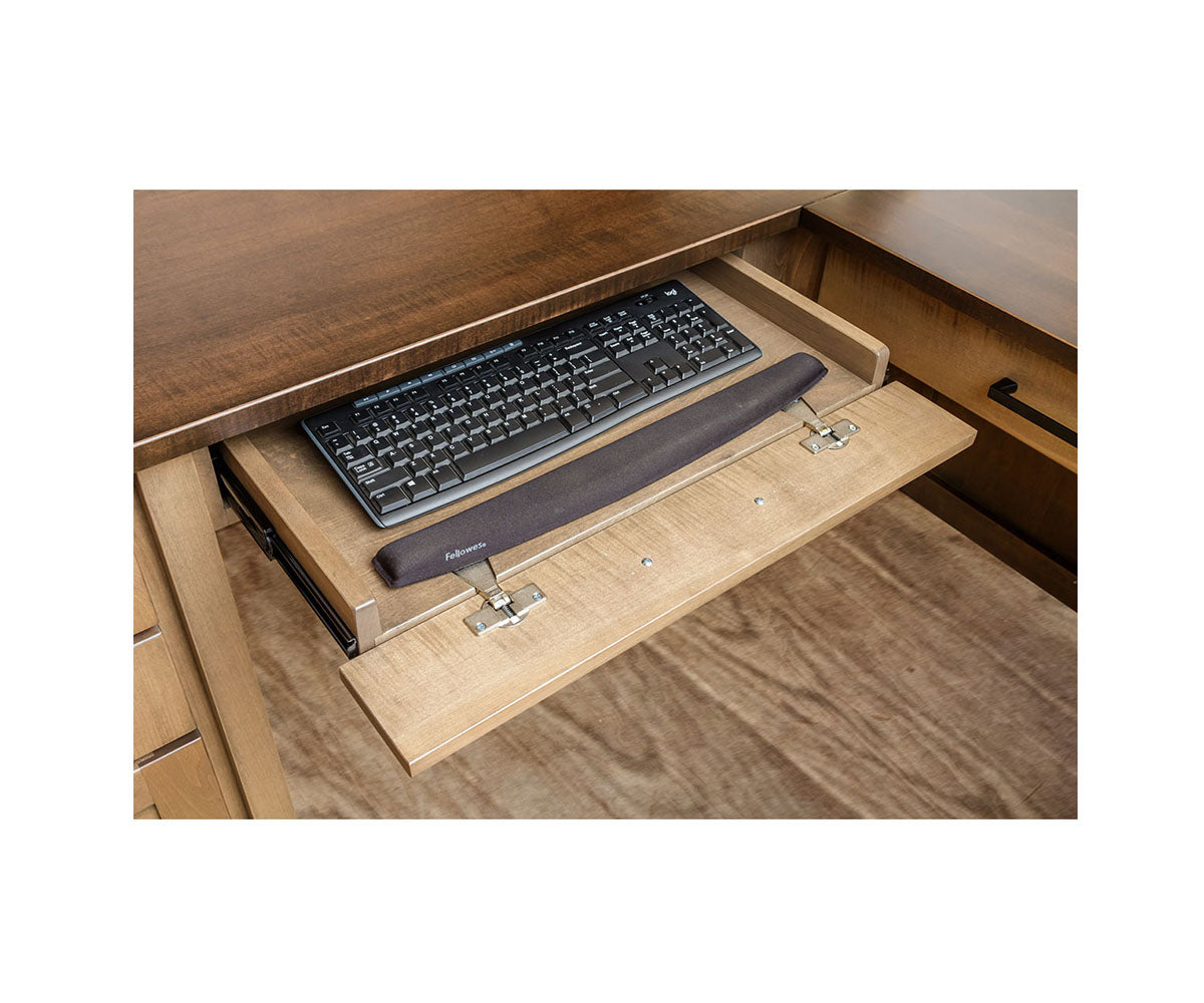 Shelton - Amish Hardwood L-Shaped Desk With Optional Hutch