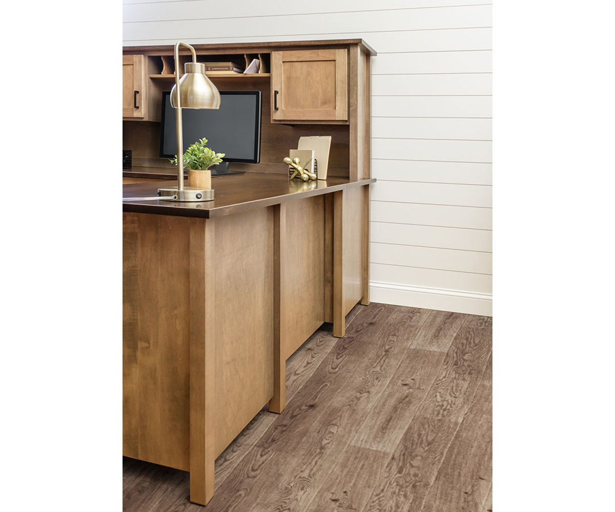 Shelton - Amish Hardwood L-Shaped Desk With Optional Hutch