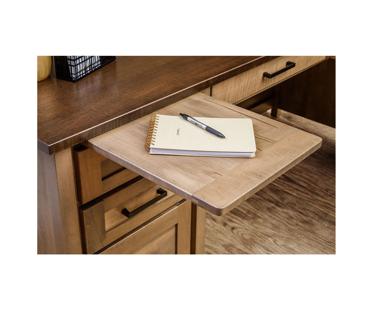 Shelton - Amish Hardwood L-Shaped Desk With Optional Hutch