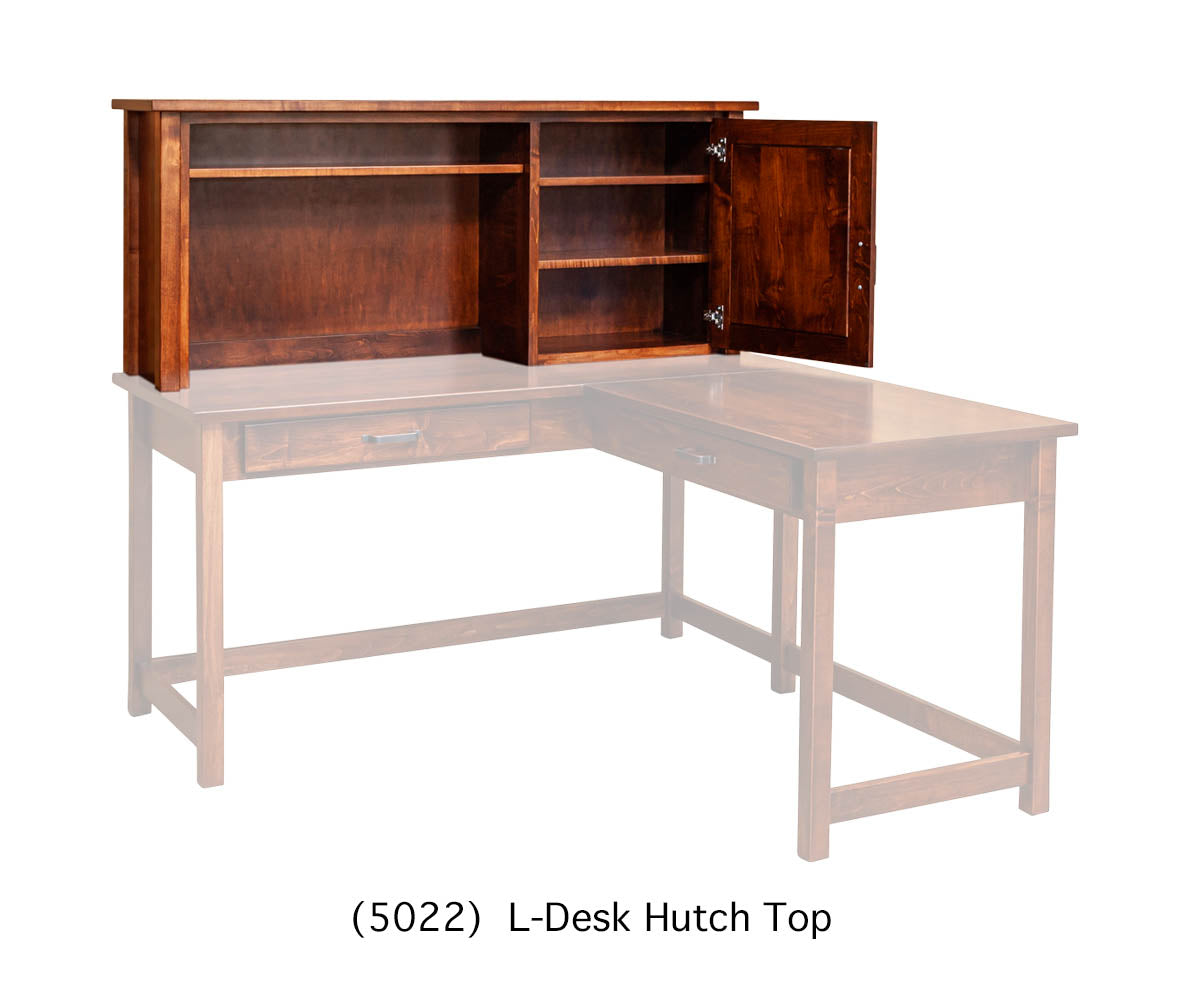 Eshton- Amish Hardwood Desk With Optional Single Door Hutch