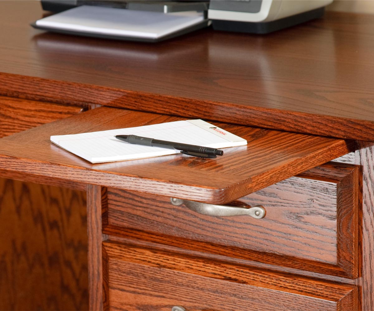 Hampton - Amish Hardwood L-Desk With Optional Hutch
