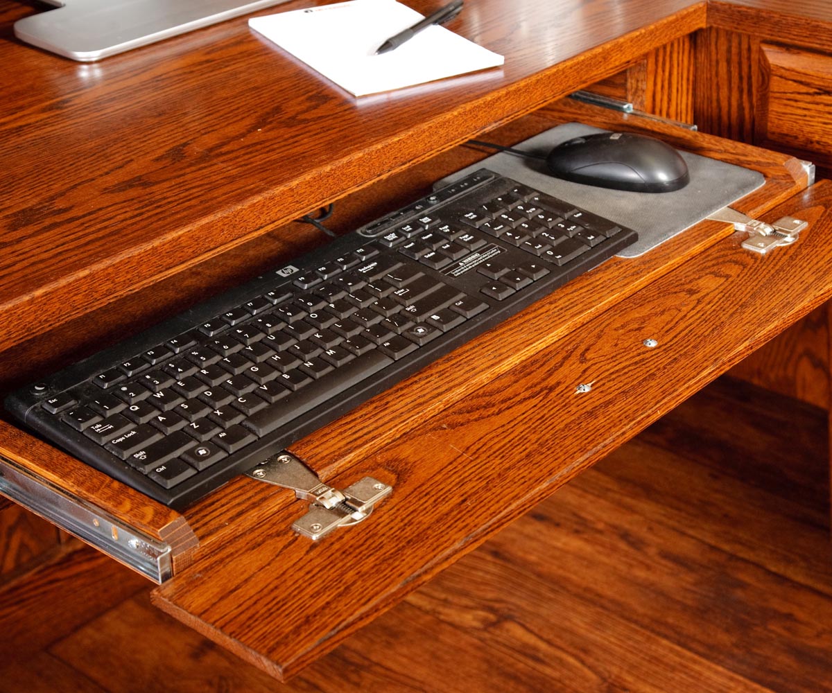 Hampton - Amish Hardwood L-Desk With Optional Hutch