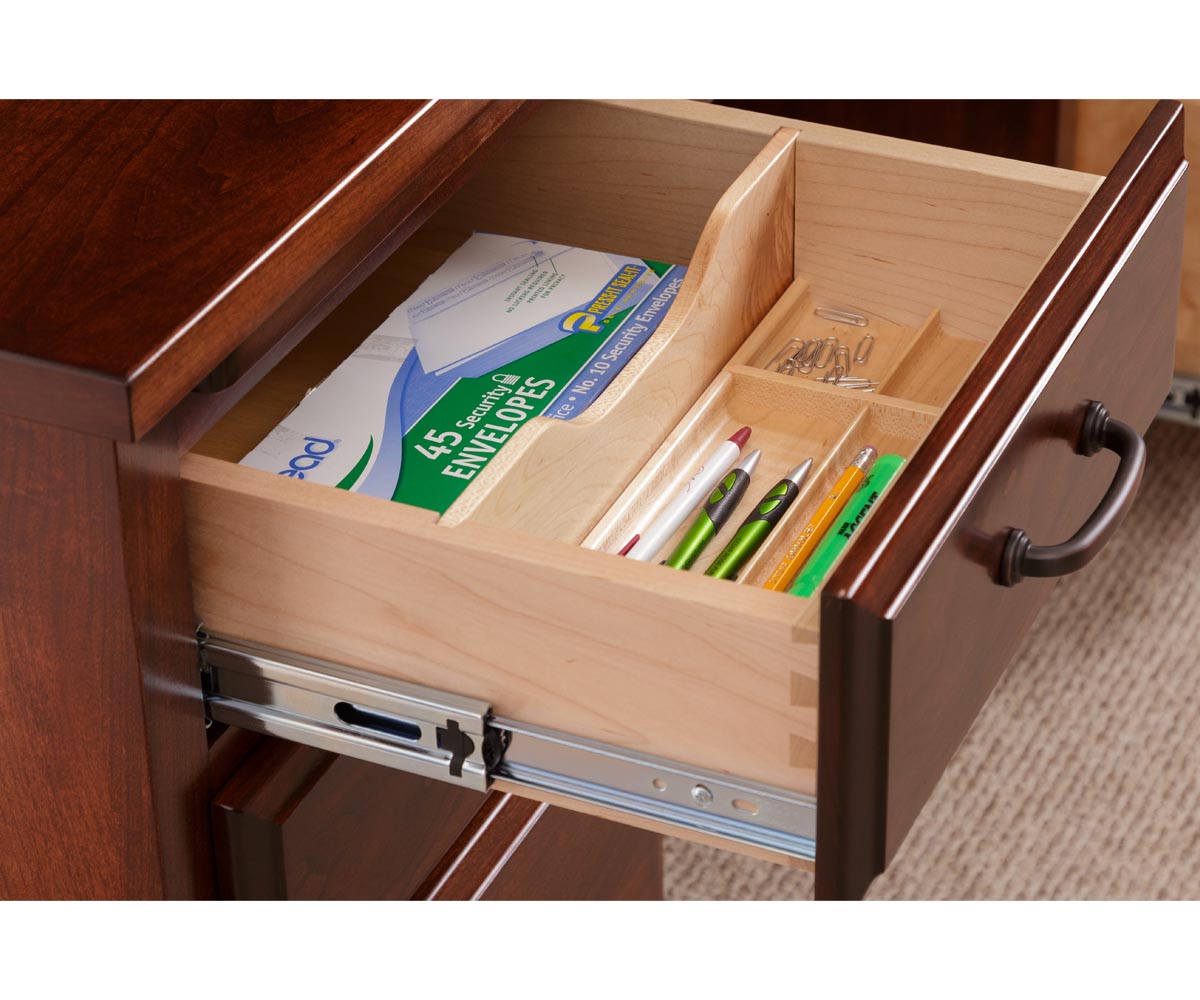 Hampton - Amish Hardwood Double Pedestal Desk With Optional Hutch