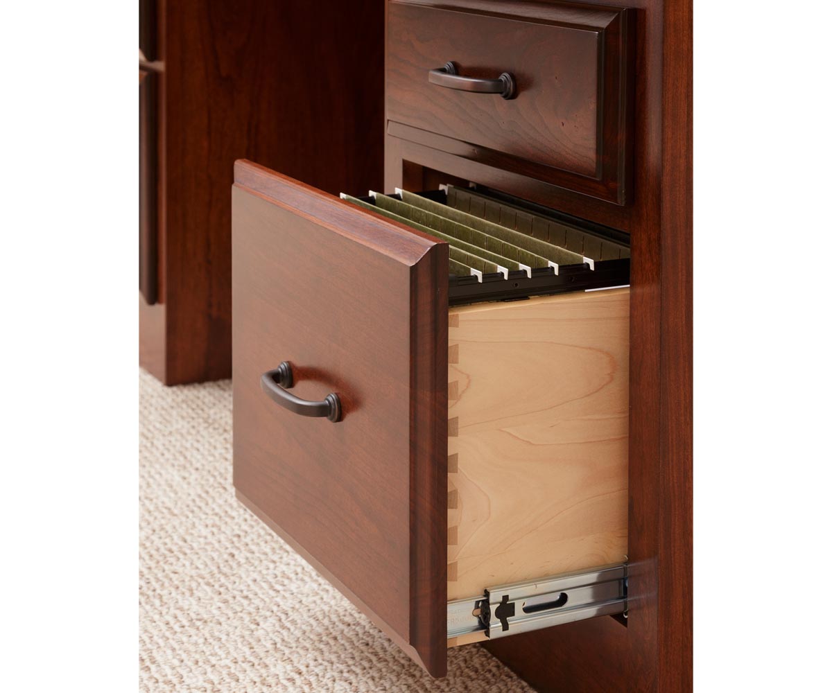 Hampton - Amish Hardwood Double Pedestal Desk With Optional Hutch