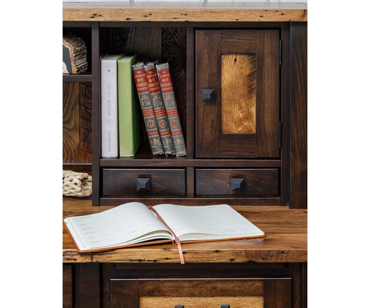 Loft - Amish Hardwood Double Pedestal Desk With Optional Hutch
