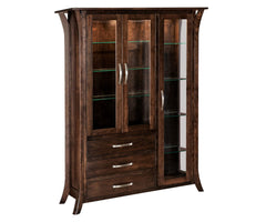 Caledonia- Amish Solid Wood Display Case Cabinet