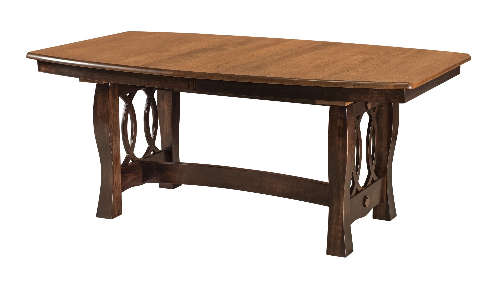 Cambria Trestle - Handcrafted Solid Top or Extension Dining Table