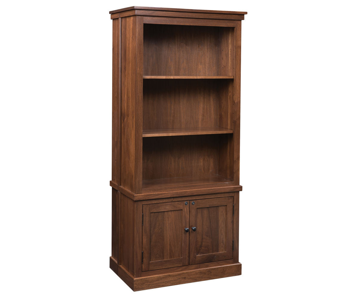 Cambridge - Amish Hardwood Bookcase With Hidden Gun Storage - The Wood ...