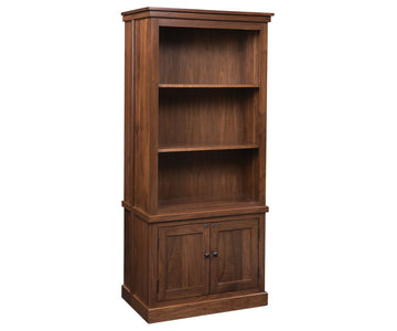Cambridge - Amish Hardwood Bookcase With Hidden Gun Storage