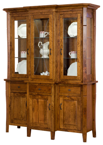 Candice - Amish Solid Wood 3 Door Dining Hutch