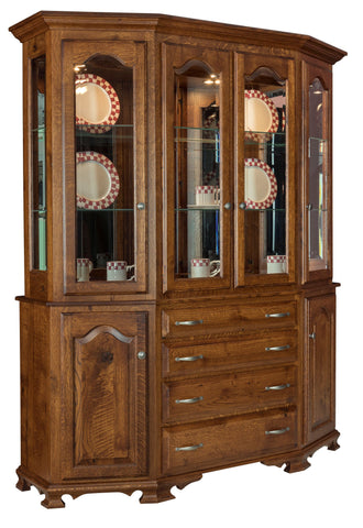 Cantilever - Amish Solid Wood 4 Door Dining Hutch