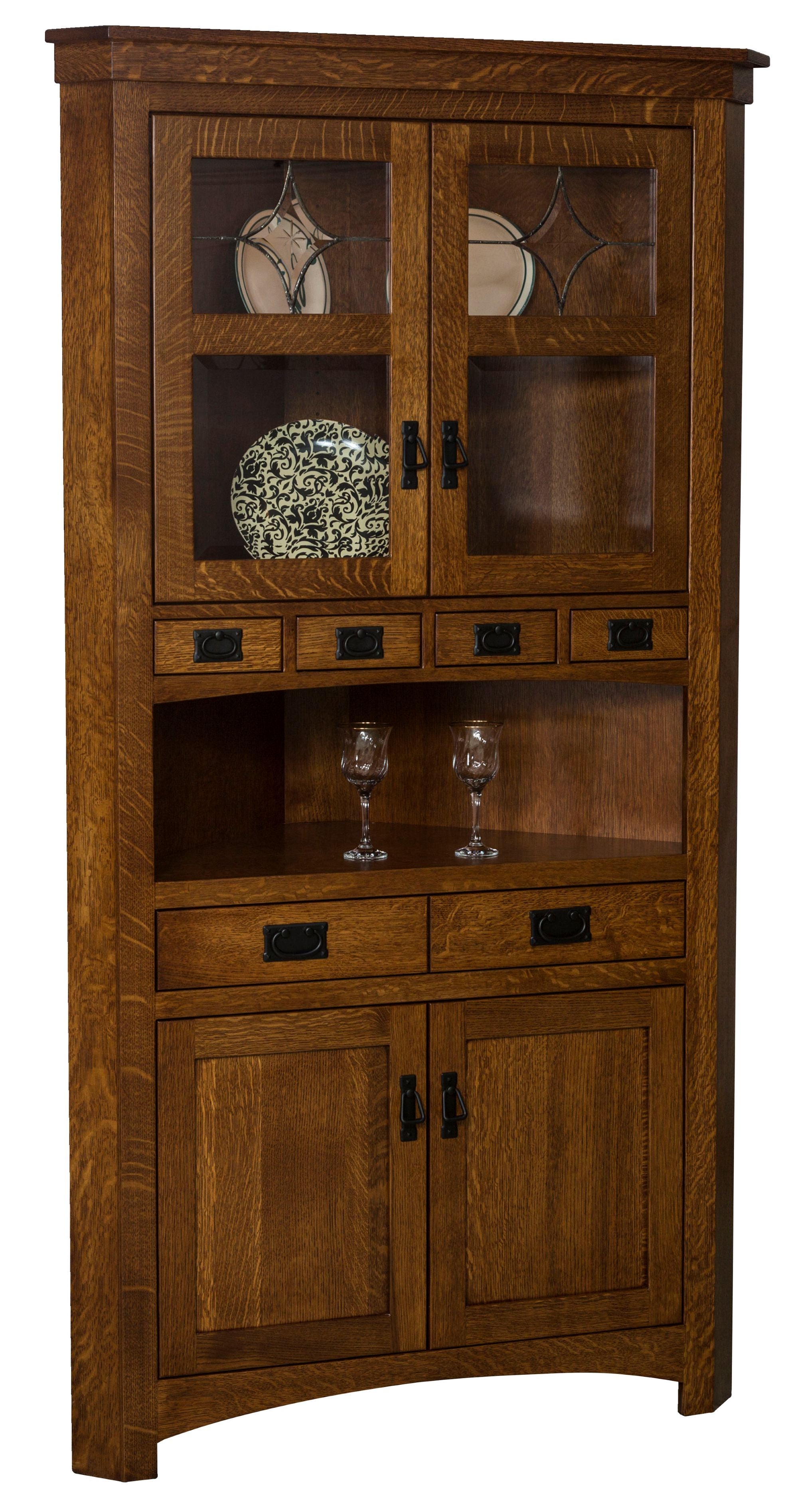 Rustic Corner Buffet Amish Handcrafted Solid Wood Furniture Tagged