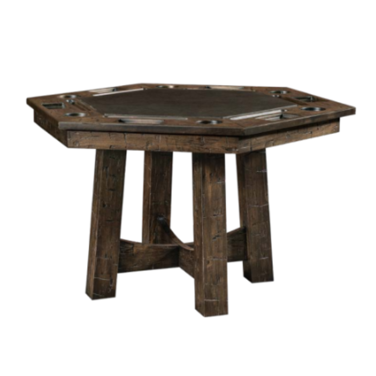 Carson - Amish Handcrafted Six-Sided Flip Top Poker Table