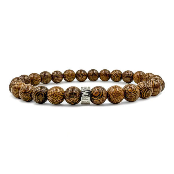 Cascade - Rough Cut Brown Zebrawood Bracelet - The Wood Reserve display picture 1