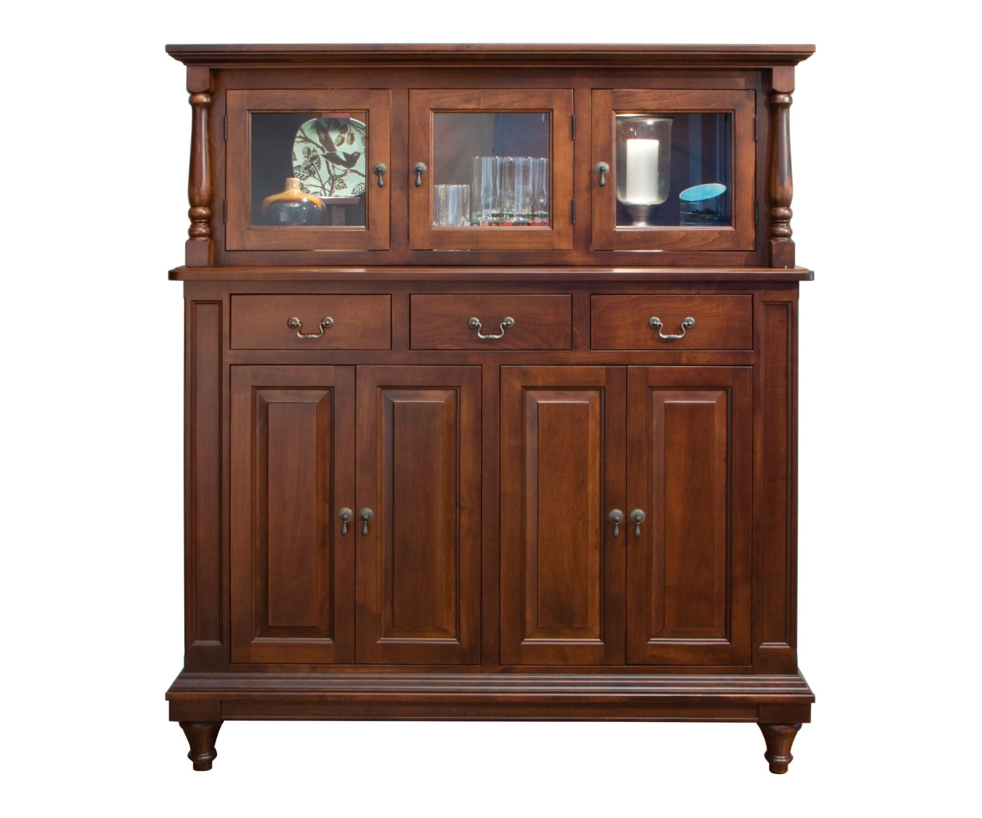 Chancellor- Amish Handcrafted Dining Buffet Cabinet With Hutch