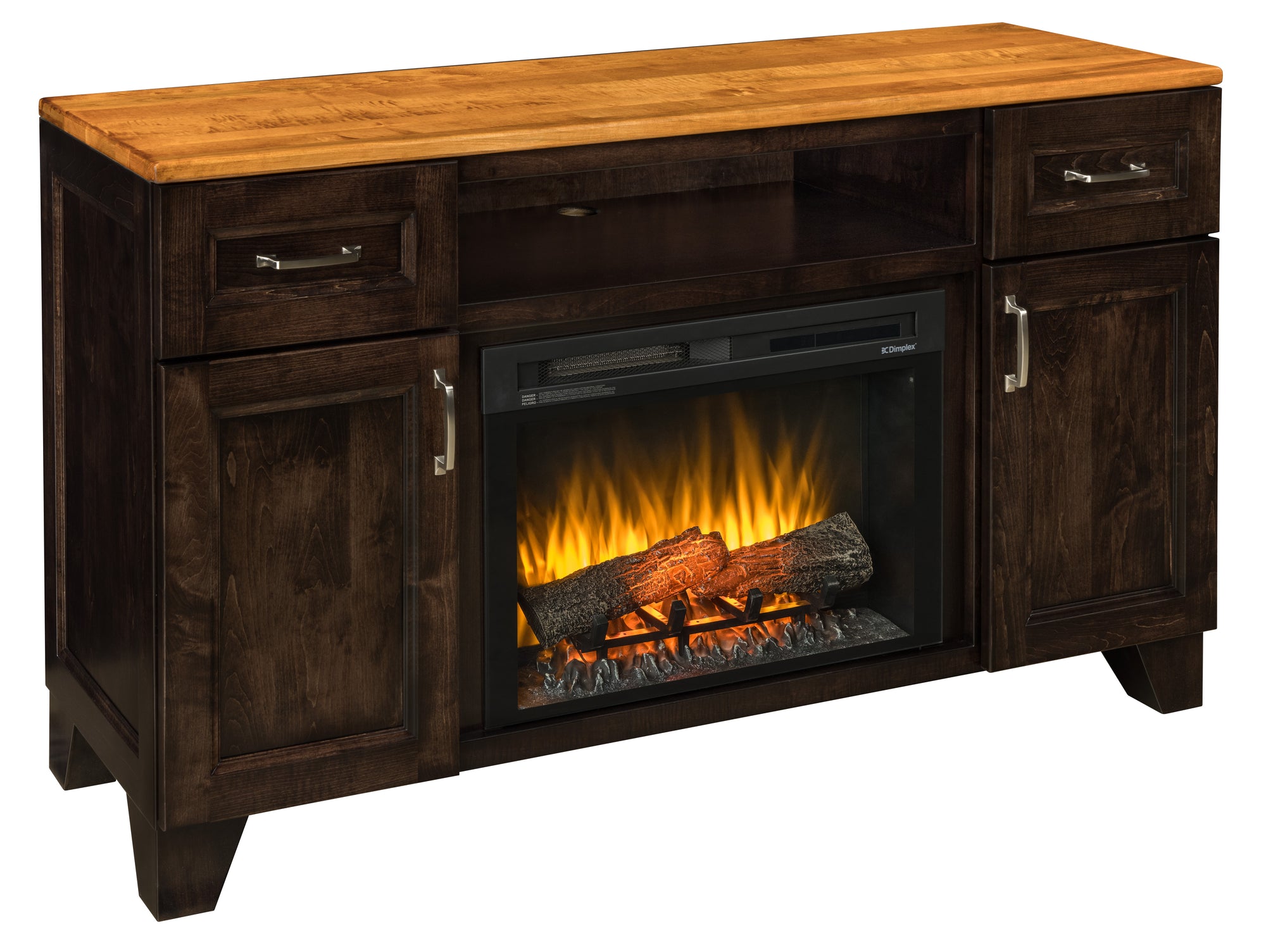 Chandler - Amish Handcrafted Electric Fireplace Stand