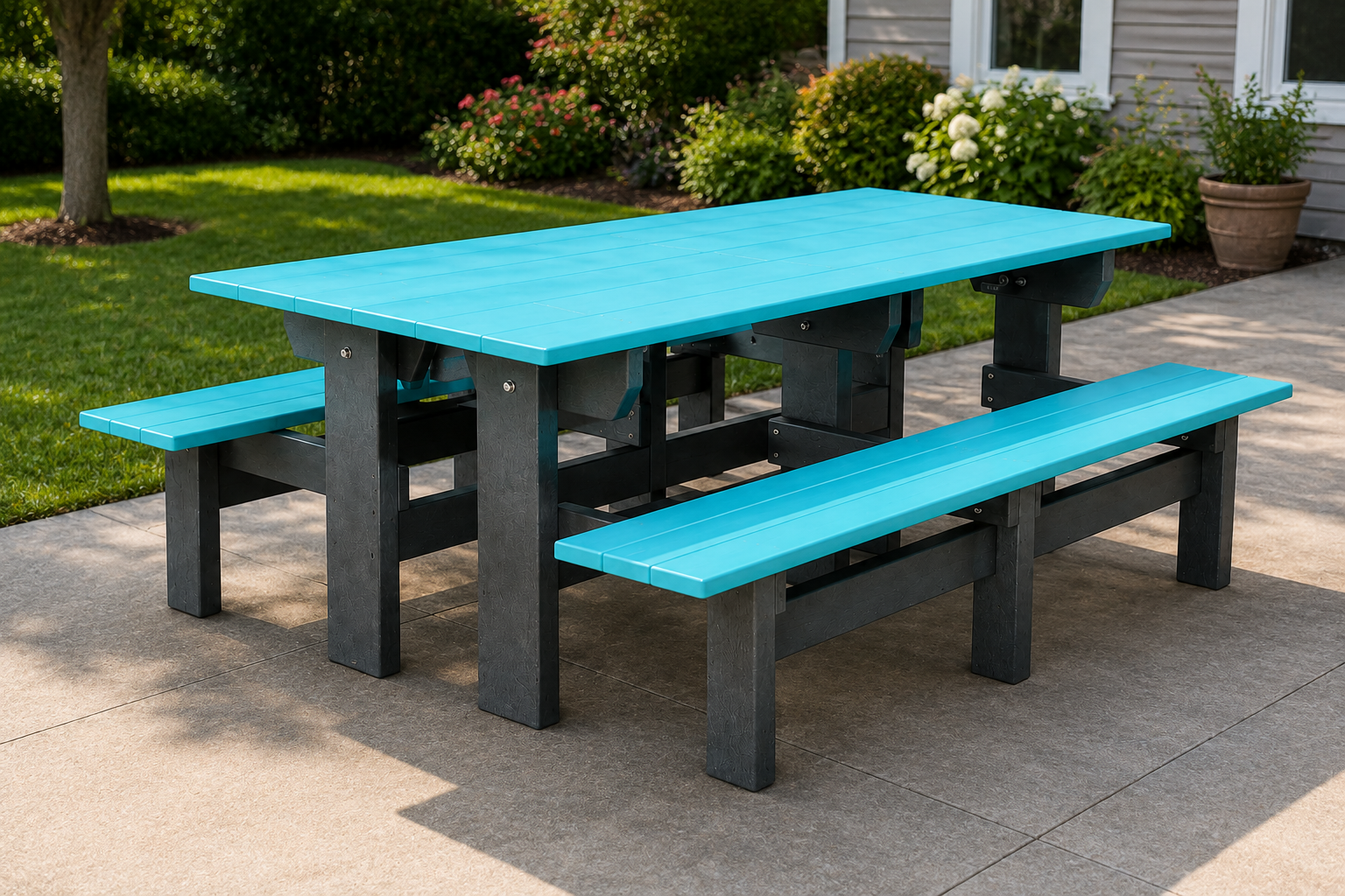 Classic - Poly Outdoor 6' Park Bench/Table Set