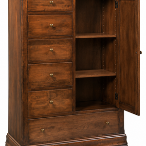 Chateau - Hardwood Amish Door and Drawer Chest (64 Inches High) with adjustable shelves