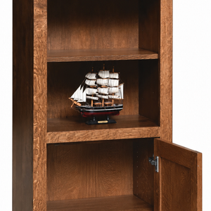 Amish Modern Mission Bookcase - 24" Width with adjustable shelf