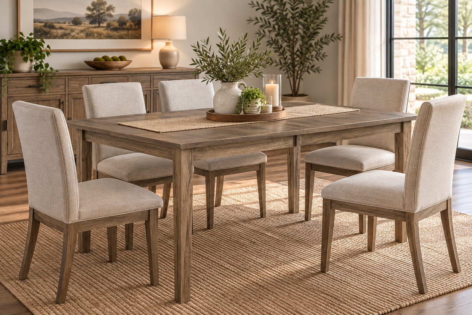 Beaverton Leg- Handcrafted Solid Top or Extension Dining Table