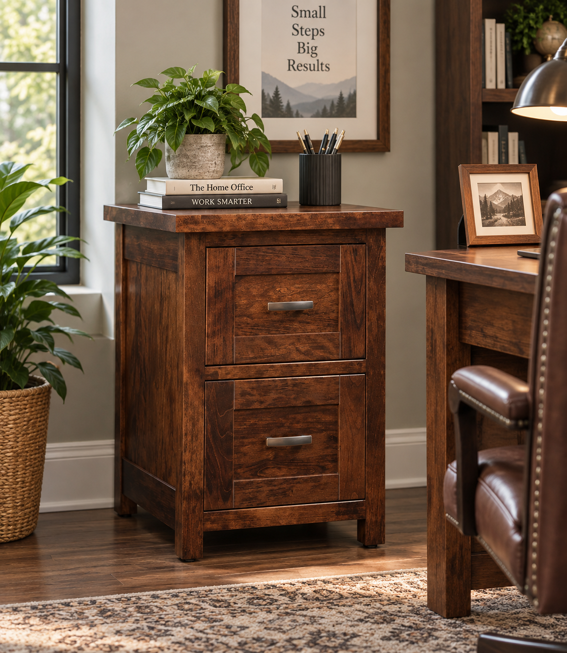 Santa Fe - Amish Handcrafted Two Drawer File Cabinet